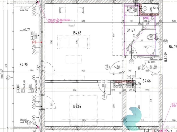 Pronájem bytu 2+KK České Budějovice, V. Talicha č. 14