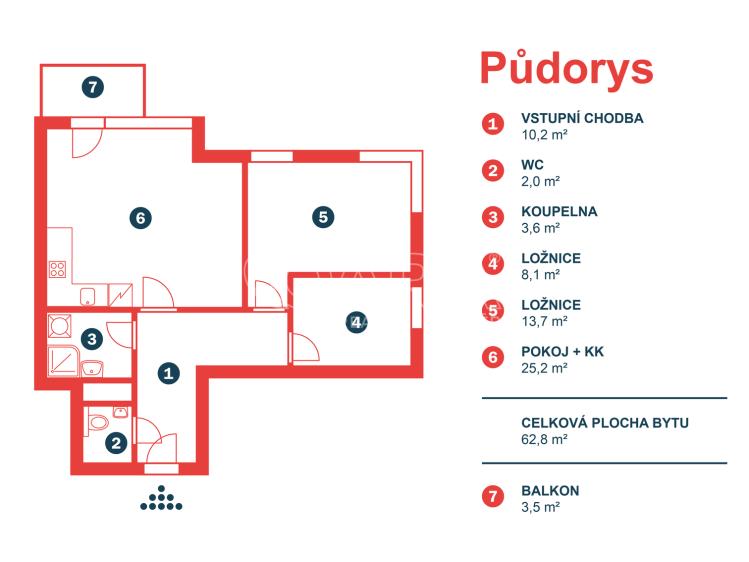 Prodej bytu 3+KK Praha, V kuťatech 1487/2b č. 26