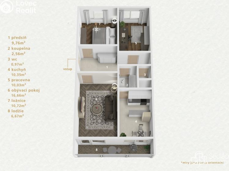 Prodej bytu 3+1 Praha, Horáčkova č. 23