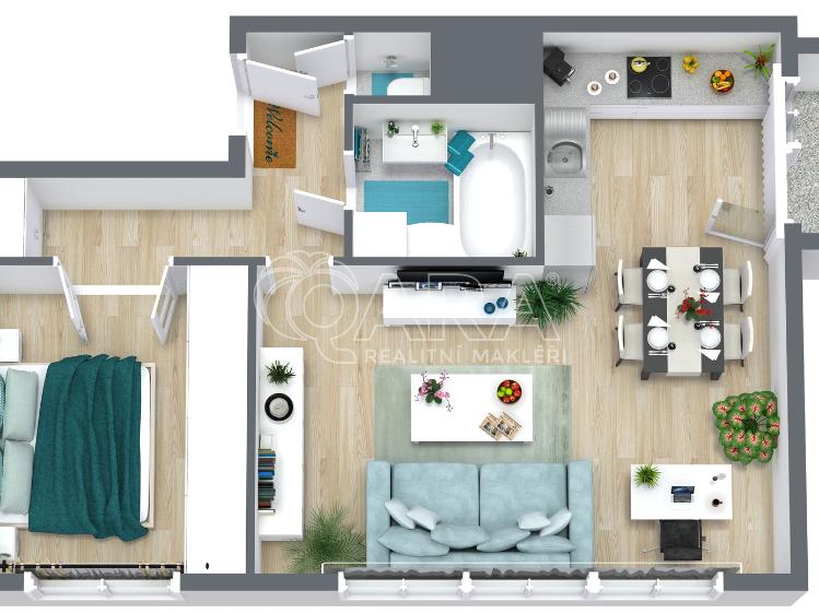 Pronájem bytu 2+KK Ostrava, Petra Křičky 2700/1 č. 20