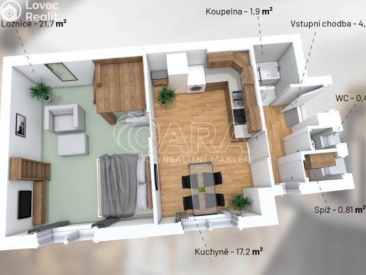 Prodej bytu 1+1 Praha, Evropská 264/161 č. 4