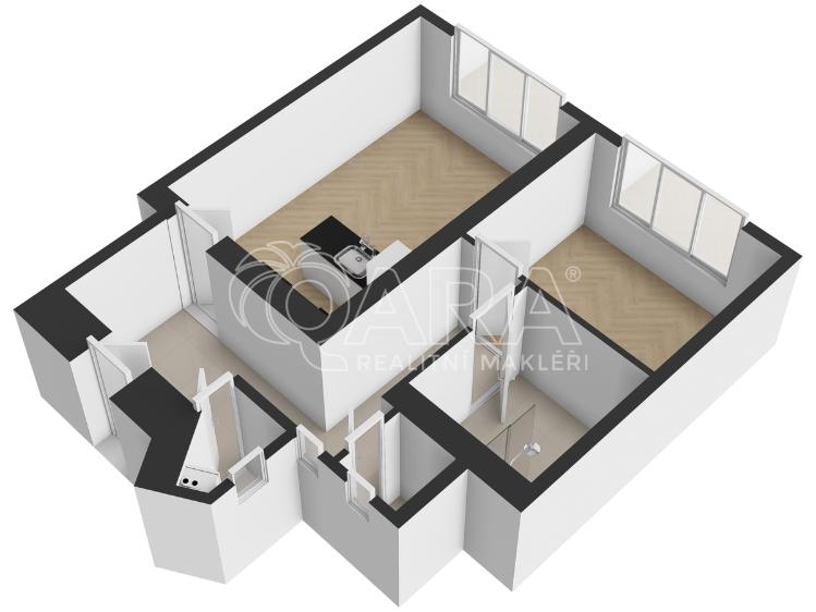 Pronájem bytu 2+KK Praha, Kaprova 52/6 č. 32