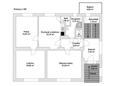 Sale family house Horní Moštěnice, Havlíčkova č. 3