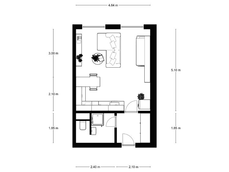 Prodej bytu 1+KK Praha, U Kamýku 871/4 č. 4