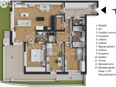 Оренда квартири 4+KK Praha, K Beranovu č. 2