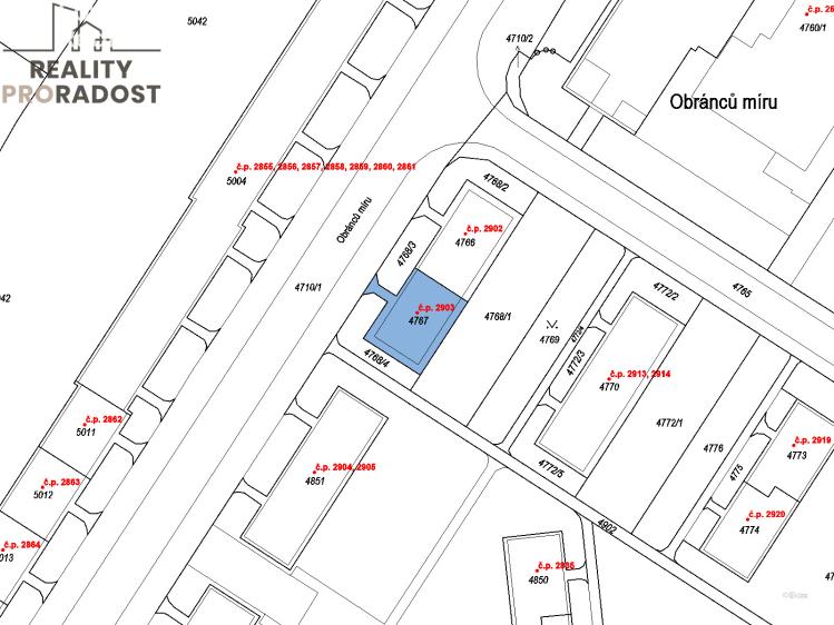 Prodej bytu 2+1 Most, Obránců míru č. 4