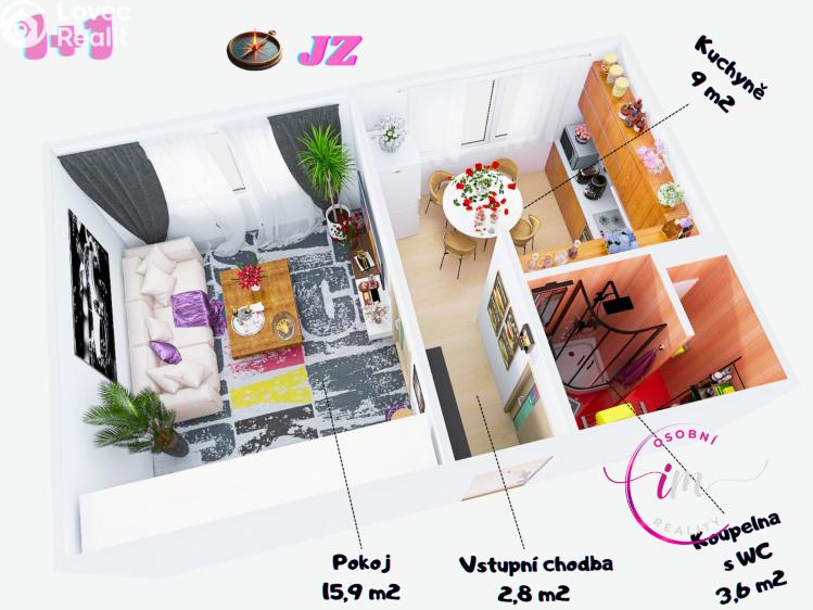 Pronájem bytu 1+1 Jihlava, Březinova č. 10