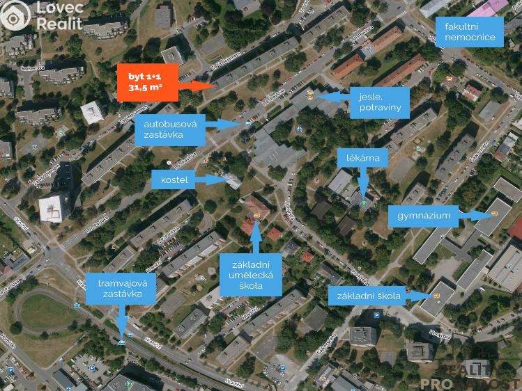 Pronájem bytu 1+1 Olomouc, I. P. Pavlova 1003/42 č. 29