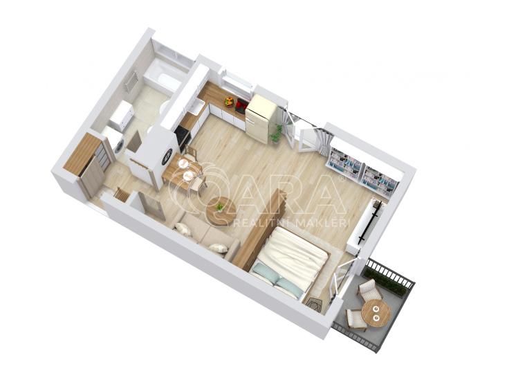 Prodej bytu 1+KK Praha, U Smetanky č. 4