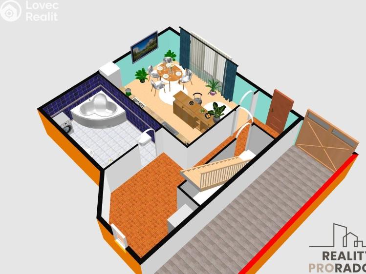 Pronájem bytu 3+KK Rájec-Jestřebí, Šafranice č. 12