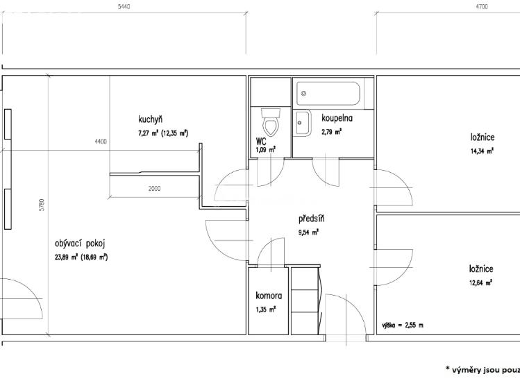 Prodej bytu 3+1 Praha 13, Zázvorkova č. 21