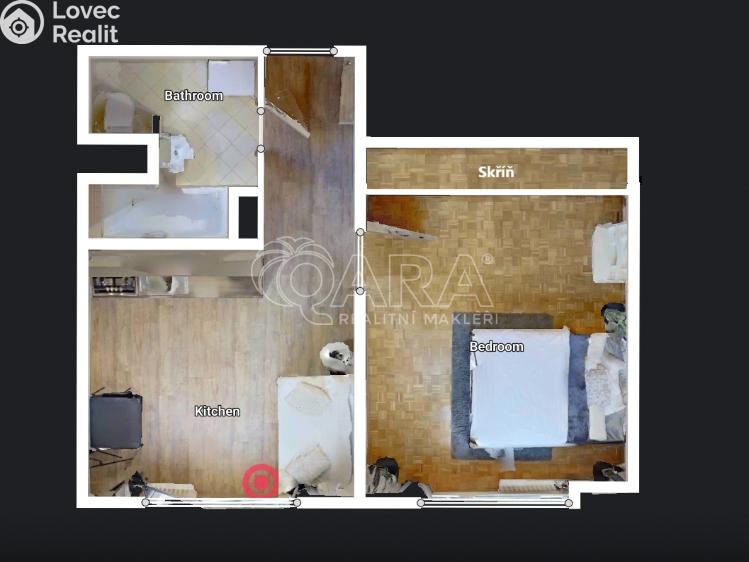 Pronájem bytu 1+1 Liberec, Vaňurova 813/12 č. 21