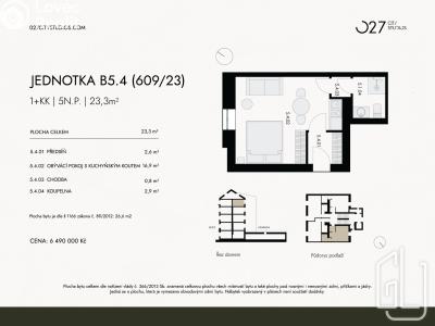 Prodej bytu 1+KK Praha, Ondříčkova č. 5