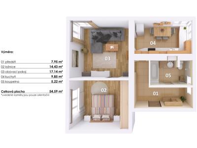 Продаж квартири 2+1 Ostrov, Jáchymovská č. 3