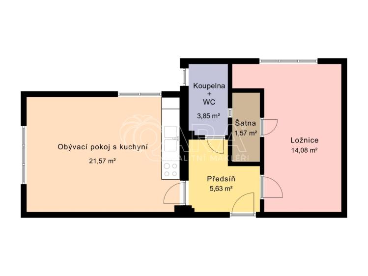 Prodej bytu 2+KK Praha, Biskupcova 1810/43 č. 15