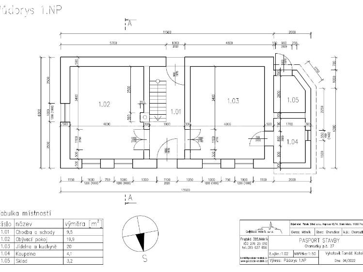 Prodej rodinného domu Chorušice č. 13