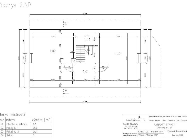 Sale family house Chorušice č. 14