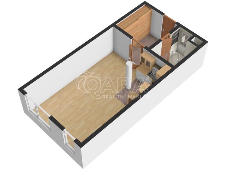 Аренда квартиры 1+KK Praha, Nad šestikopy 835/1 č. 23