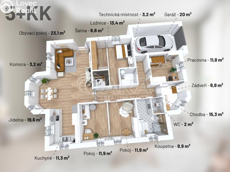 Prodej rodinného domu Postřižín, Jelení 513 č. 23