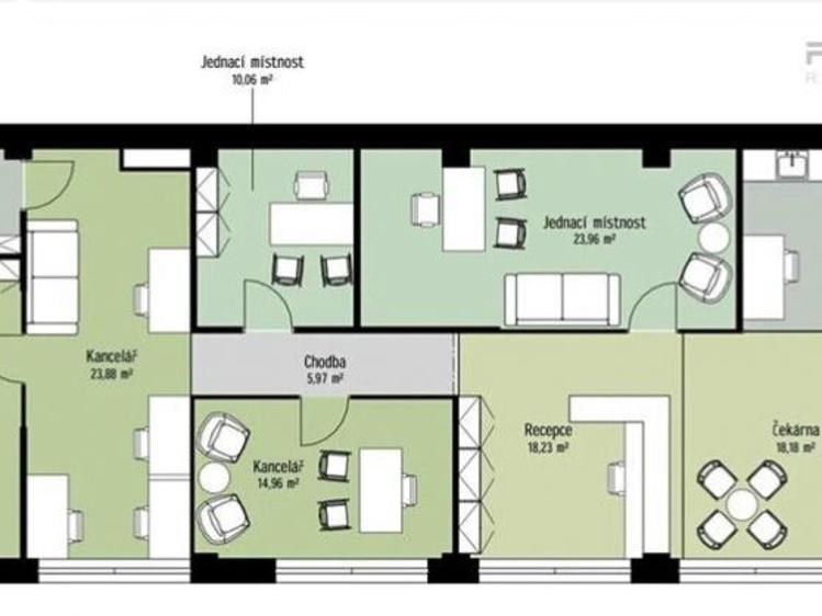 Pronájem kanceláře Praha, Sokolovská č. 8