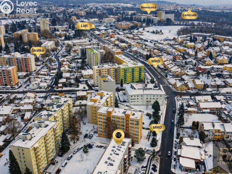 Pronájem bytu 2+1 Tábor, Kpt. Jaroše 2416 č. 20