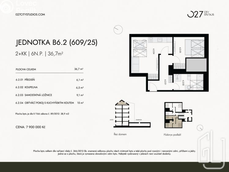 Prodej bytu 2+KK Praha, Ondříčkova č. 6