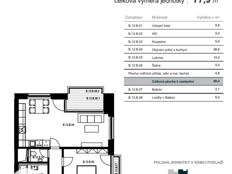 Pronájem bytu 2+KK Brno, třída Generála Píky 1999/5 č. 18