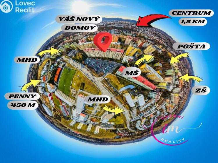 Prodej bytu 2+1 Třebíč, Jar. Heyrovského č. 19