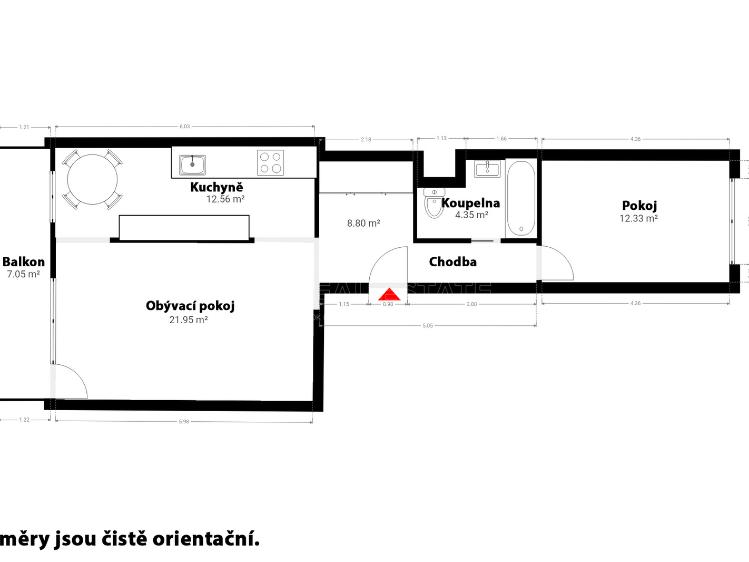 Pronájem bytu 2+1 Praha, Gdaňská 335/23 č. 2