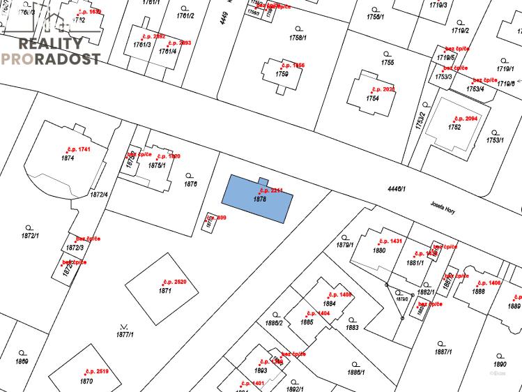 Prodej bytu 2+1 Teplice, Josefa Hory č. 4