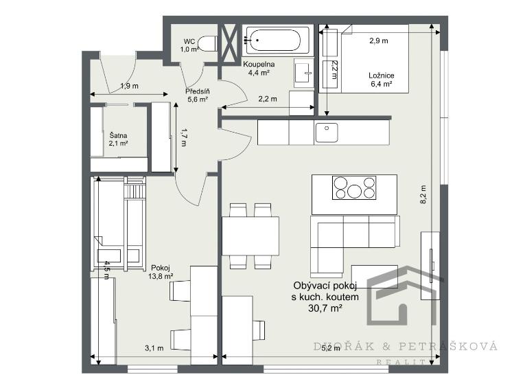 Prodej bytu 3+KK Praha, Hakenova 929/2 č. 18