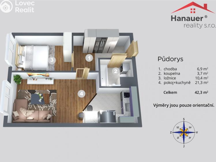 Prodej bytu 2+KK Praha, Krausova č. 5