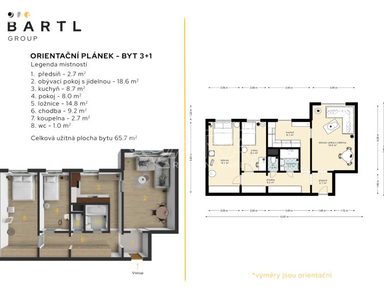 Prodej bytu 3+1 České Budějovice, K. Chocholy 1259/10 č. 18