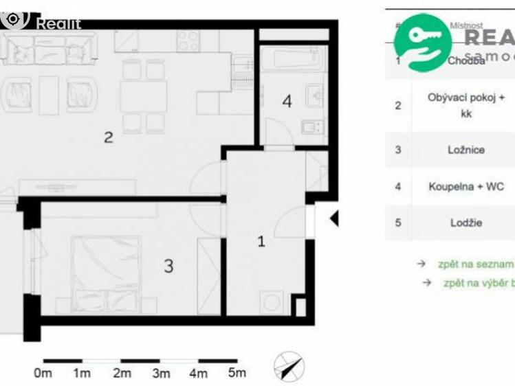 Pronájem bytu 2+KK Olomouc, Loudova č. 15