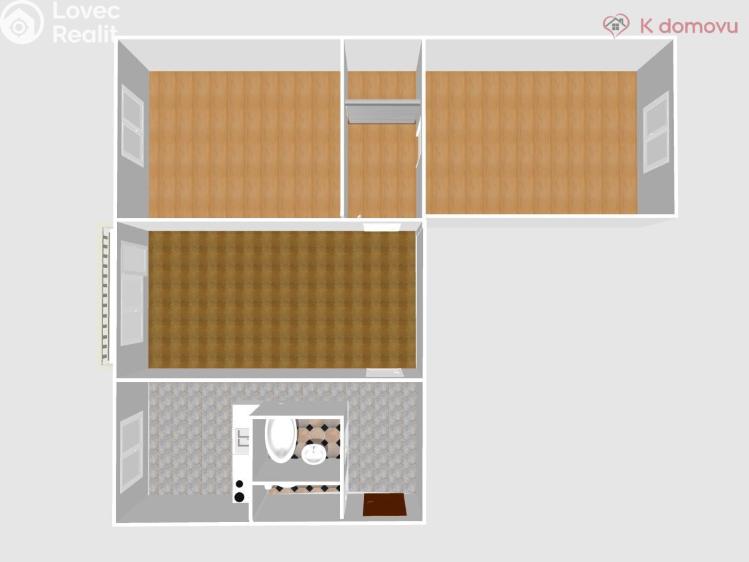 Prodej bytu 3+1 Přerov, Želatovská 550/36 č. 3