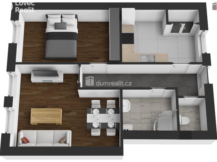 Pronájem bytu 2+1 Litoměřice, Anenská č. 10