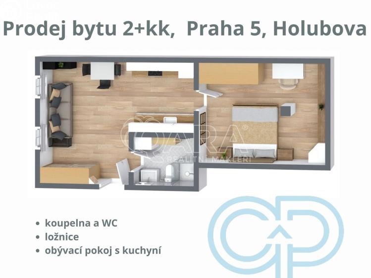 Продаж квартири 2+KK Praha, Holubova 2517/4 č. 19