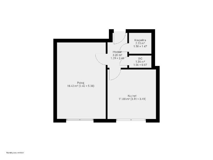 Pronájem bytu 1+1 Hradec Králové, Průmyslová 1128/7 č. 9