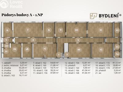 Pronájem kanceláře Teplice, Tolstého 451 č. 5