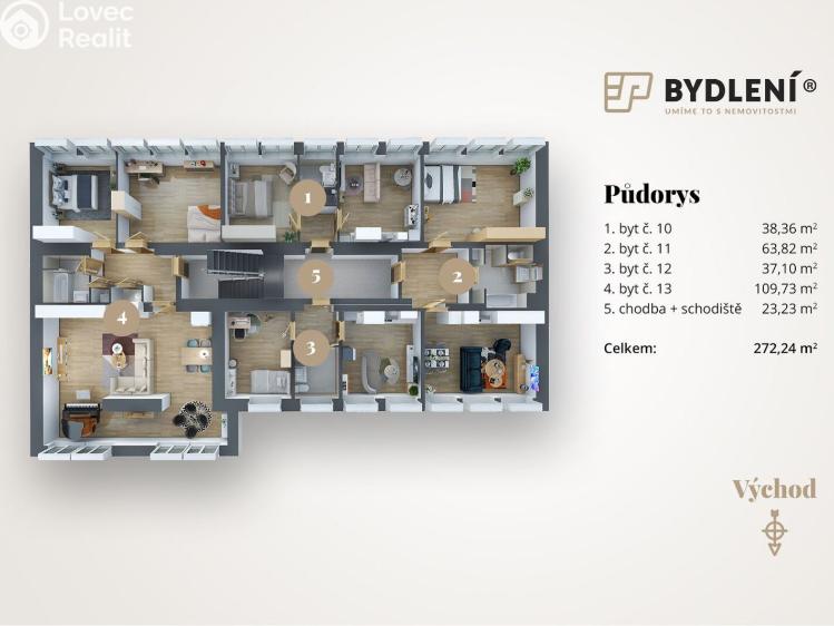 Prodej činžovního domu Teplice, Spojenecká 803/15 č. 6