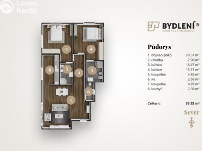 Prodej bytu 3+KK Teplice, U Nových lázní 3270 č. 4