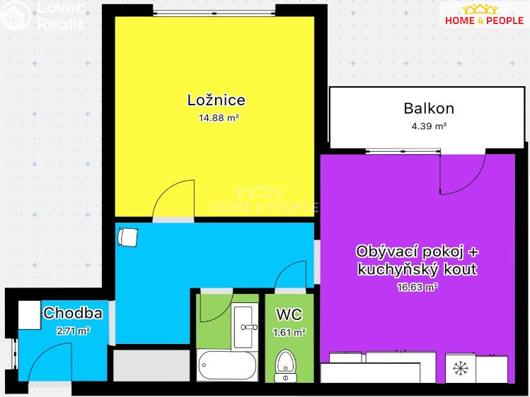 Rent apartment 2+KK Český Krumlov, Urbinská č. 8