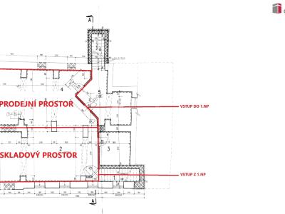 Pronájem obchodního prostoru Hodonín, Dolní Valy č. 6