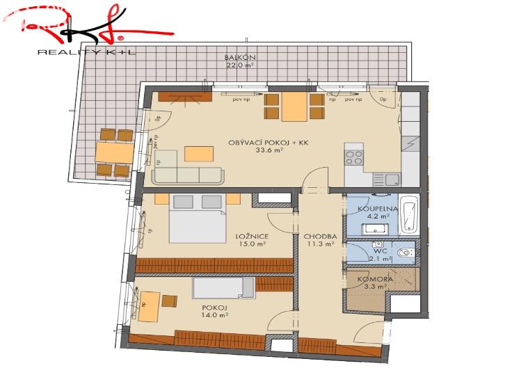 Продаж квартири 3+KK Praha, Thomasova č. 2