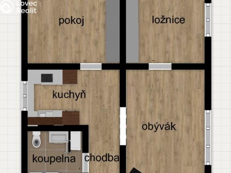 Pronájem bytu 3+1 Staňkovice č. 10