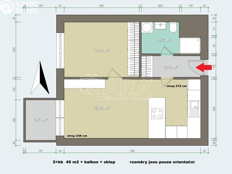Rent apartment 2+KK Hostivice, V Koutě 69 č. 28