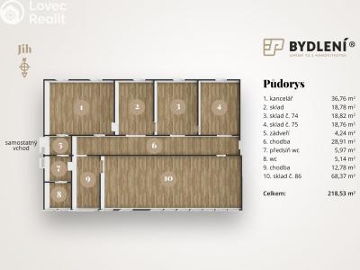 Rent office space Teplice, Tolstého 451 č. 3