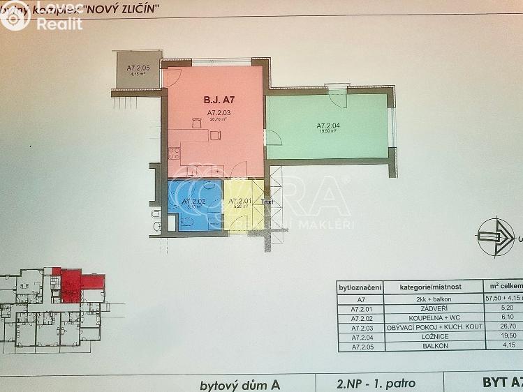 Pronájem bytu 2+KK Praha, Tvrdonická 471/1 č. 18
