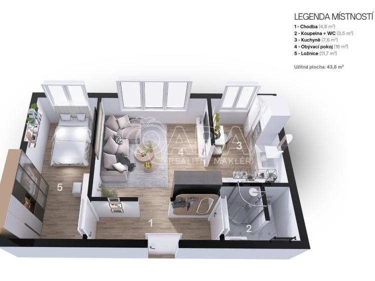 Prodej bytu 2+1 Ostrava, Dolní 3014/82 č. 27