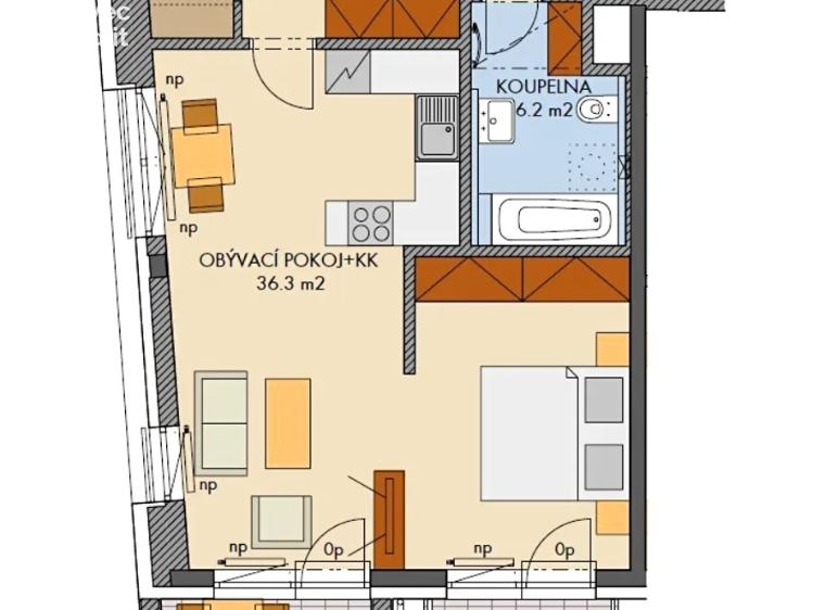 Rent apartment 2+KK Praha, Lovosická č. 9